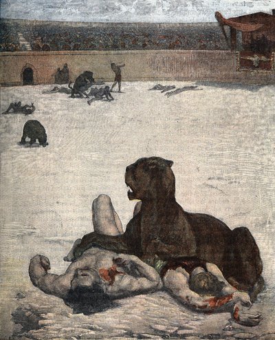 De första kristna martyrerade av romarna på 1-200-talet. av Unknown artist