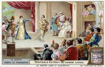 Shakespeares första teater på 1500-talet - chromo., sent 1800-tal av Unknown artist