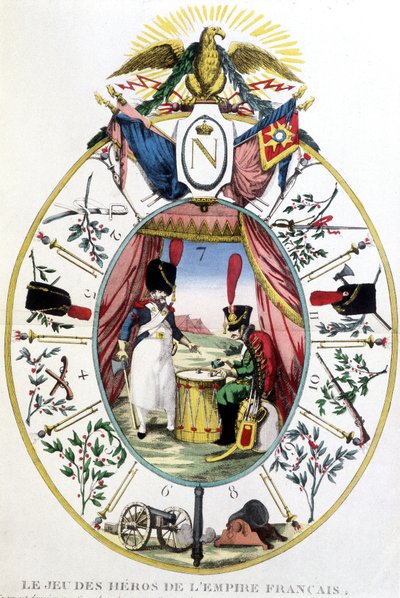 Spelet för det franska imperiets hjältar, deb. 1800-talet av Unknown artist