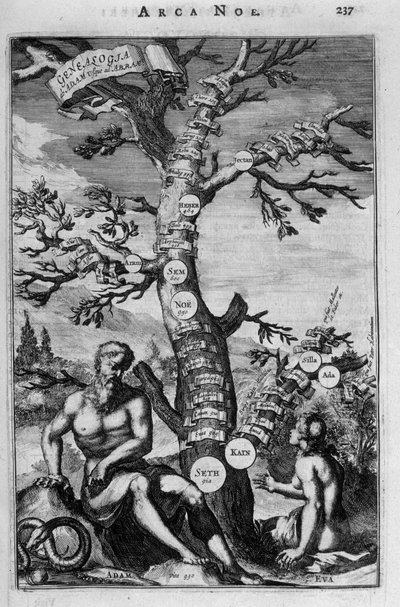 Släktträdet från Adam till Abraham - bibel av Unknown artist