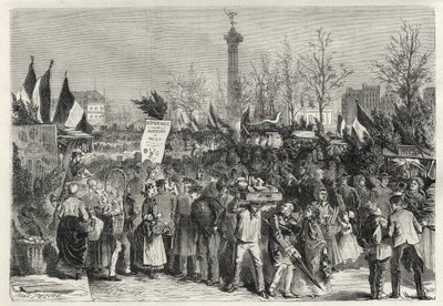 Skinkmässan på Boulevard Bourdon i Paris (Place de la Bastille) - 1868 - av Unknown artist