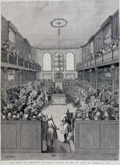 Interiören av London House of Commons 1760 av Unknown artist