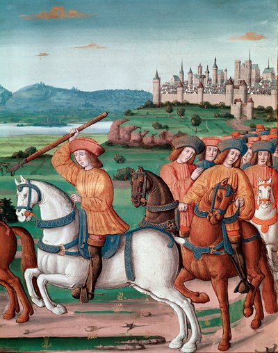 Karl VIs galenskap (1368 - 1422). Den 5 augusti 1392, i skogen av Le Mans, började han uppleva attacker av rasande galenskap: han skrek på förräderi, attackerade sin egen trupp och dödade fyra miniatyrmänniskor från "" Chronicles de Enguerrand de Mo av Unknown artist