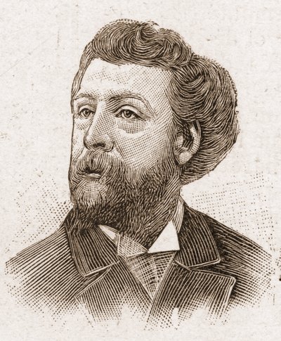 Medlemmarna av Academy Francaise 1895: porträtt av Edouard Pailleron (1834-1899), fransk poet och dramatiker. av Unknown artist