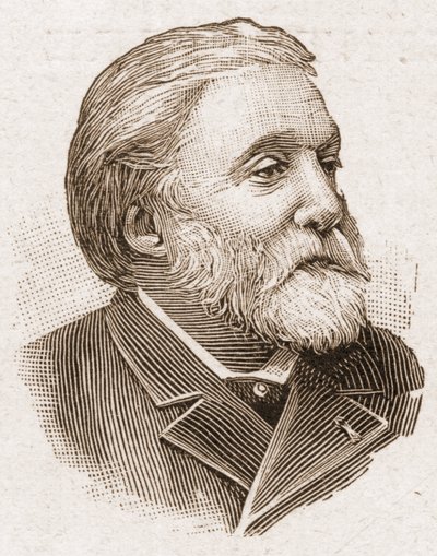 Medlemmarna av Academy Francaise 1895: porträtt av Etienne Charles Henri, Viscount de Bornier (1825-1901), fransk dramatiker och poet. av Unknown artist