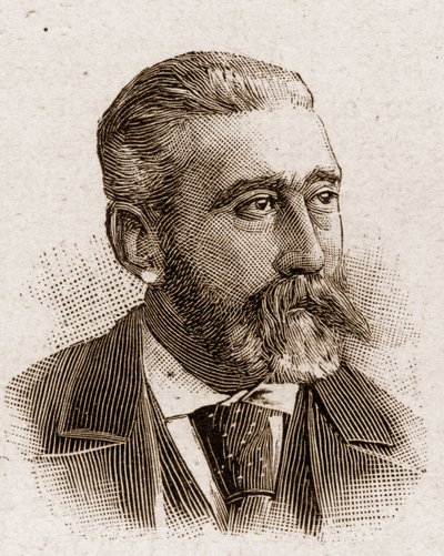 Medlemmarna av Academy Francaise 1895: porträtt av Jose Maria (Jose-Maria) de Heredia (1842-1905), fransk poet. av Unknown artist