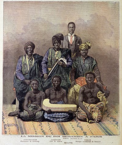 Kung Behanzins uppdrag av Dahomey (nuvarande Benin) i Paris - i "" Le Petite Journal"" den 2 december av Unknown artist