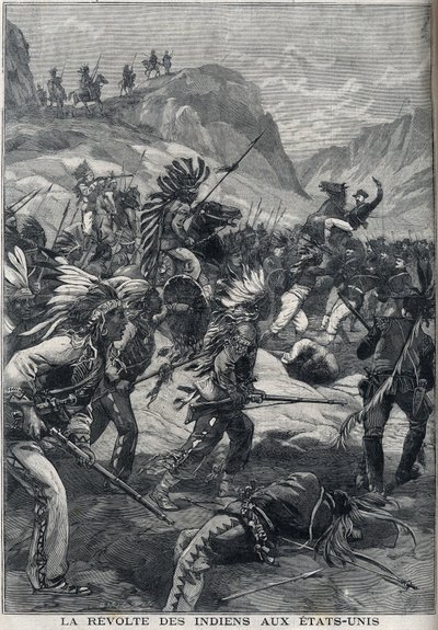 Den röda huden indiska revolten från norra Minnesota i USA 1898. av Unknown artist