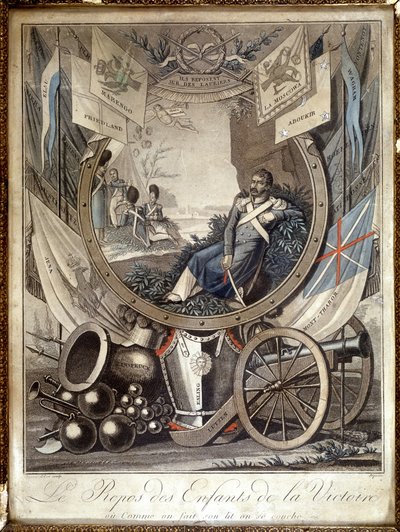 Resten av segerns barn: allegori om soldaterna från Napoleonkriget. n.d.. 1800-talet. av Unknown artist