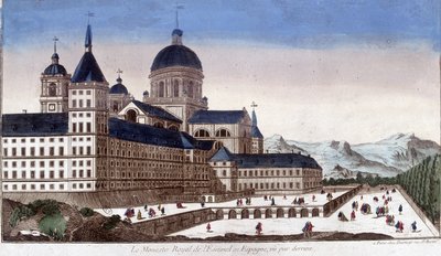Det kungliga klostret Escurial (Escorial) i Spanien, sett bakifrån. av Unknown artist