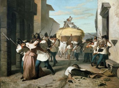 Tortonas plundring av den fransk-piemontesiska armén (målning) av Unknown Artist