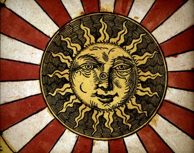 Solen - i "" Astronomicon caesarum", avhandling från 1500-talet. av Unknown artist