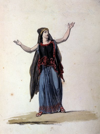 Häxan Medea efter argonauternas cykel. 1800-talsteckning. av Unknown artist