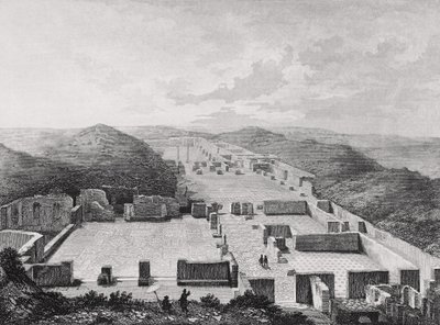 Thermal Baths of Ostia Ancient, Italien 1800-talet. av Unknown artist