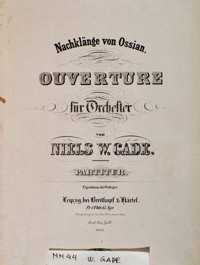 Titelsidan på noterna till Souvenirs D