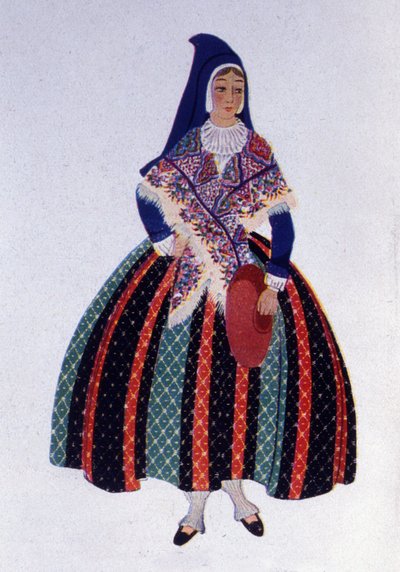 Traditionell Bearn Maiden kostym av Unknown artist