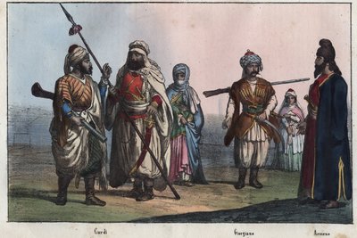 Traditionella kurdiska dräkter - georgiska - armeniska - av Unknown artist