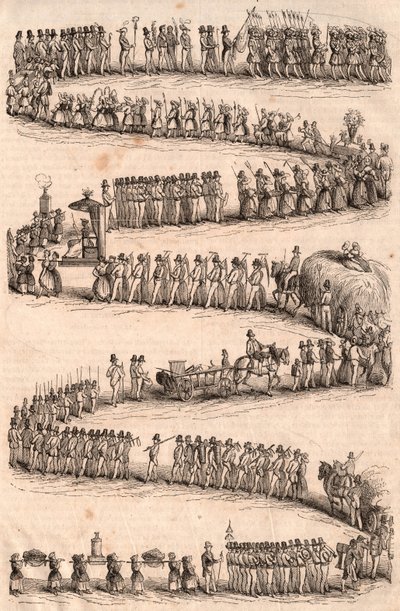 Traditionell procession under festivalen för vinodlare i Vevey i Schweiz av Unknown