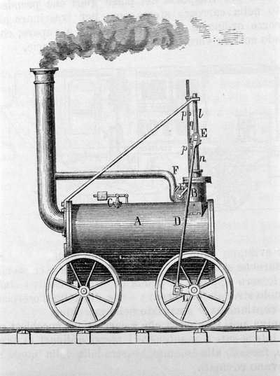 Trevithick lok. 1800-talsgravyr. av Unknown artist