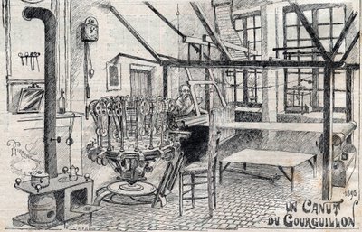 En canut från Gourguillon (Lyon) 1893 - gravyr i "Le Progres illustrious"" från 1895 av Unknown artist