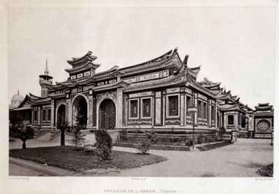 Universell utställning i Paris 1889 - Annam Pavilion, Tonkin. av Unknown artist
