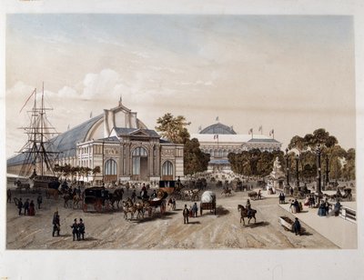 Universell utställning 1855: Industripalatset - Litografi av Unknown artist
