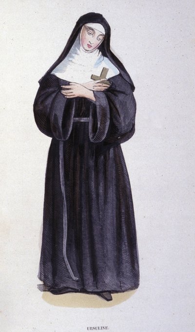 Ursuline. Gravyr från ett album på religiösa beställningar, Paris av Unknown artist