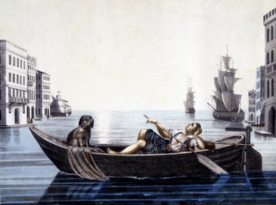Venedig, på morgonen. 1800-talsgravyr. av Unknown artist