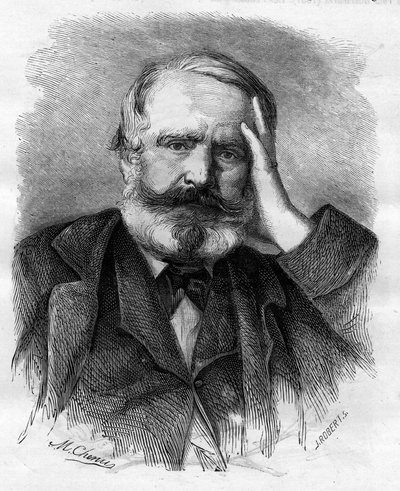 Victor Hugo (1802-1885), fransk författare, 1866. av Unknown artist