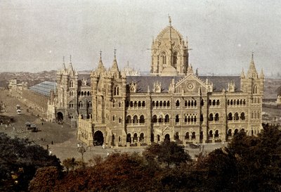 Victoria Station i Mumbai, sent 1800-tal av Unknown artist