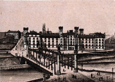 Wien (Wien), Österrike: utsikt över prins Rudolphes arsenal och bron över Augarten. i "" Världen illustrerar 168 vyer"" Odaterat (slutet av 1800-talet) av Unknown artist