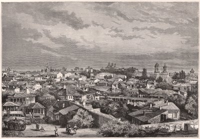 Vy över Bukarest under XIX-talet av Unknown