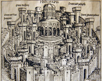 Utsikt över Jerusalem under medeltiden av Unknown artist