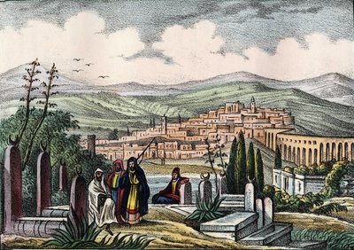 Utsikt över Medeah, forntida romersk fästning i Algeriet. I "" Storia d