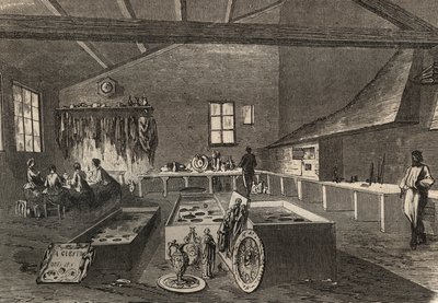 Utsikt över Mr Gueytons galvaniseringsverkstäder. av Unknown artist