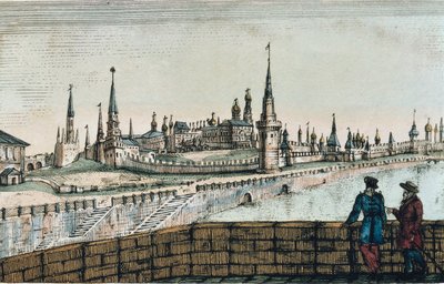 Utsikt över Kreml i Moskva, från "Resor" av Edouard de Montule av Unknown artist
