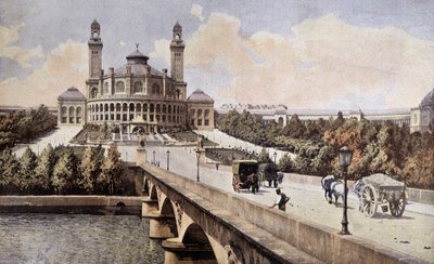 Utsikt över Palais du Trocadero (Paris) 1898. av Unknown artist