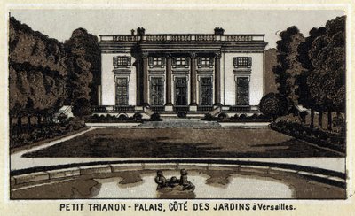 Utsikt över Peer Trianon i Versailles trädgårdar. av Unknown artist