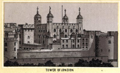 Utsikt över Tower of London, tidigare fängelse, England av Unknown artist