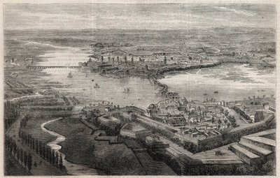 Utsikt över staden Mantua (Mantova, Mantua) på 1800-talet av Unknown artist