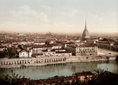 Utsikt över staden Turin (Torino) i Italien 1890 av Unknown artist