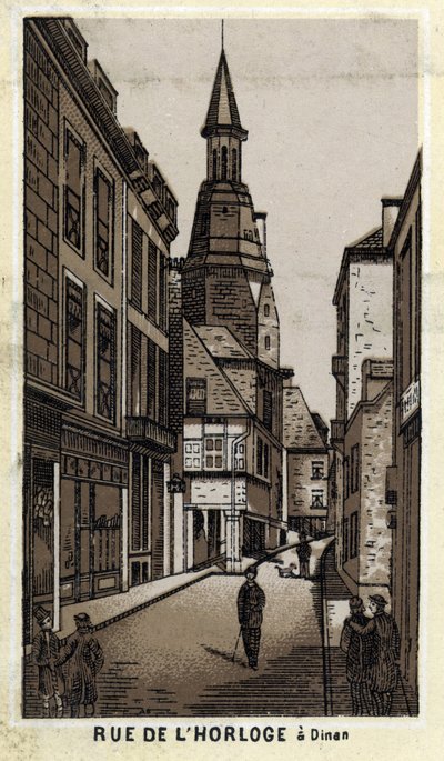 Utsikt över klockgatan i Dinan (Cotes-d