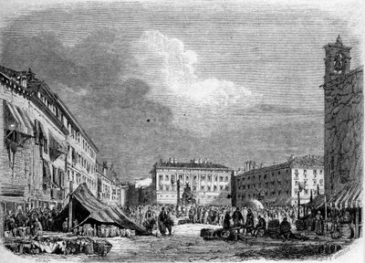 Utsikt över det stora torget i Trieste (under den österrikiska perioden) av Unknown artist
