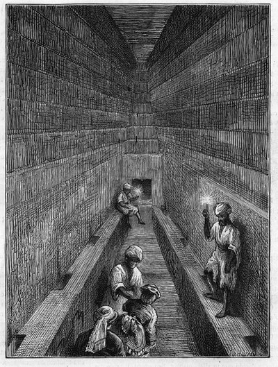 Utsikt över Kheopspyramiden i Guizeh (Guiseh, Giza, Giza), Egypten av Unknown artist