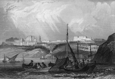 Utsikt över hamnen i Oran, andra ockupationshamnen efter Alger av den franska armén 1830, i "L