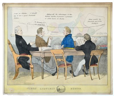 Vires Acquirit Eundo (Vi samlar kraft när vi går), c.1835 (handfärgad litografi på papper) av Unknown artist