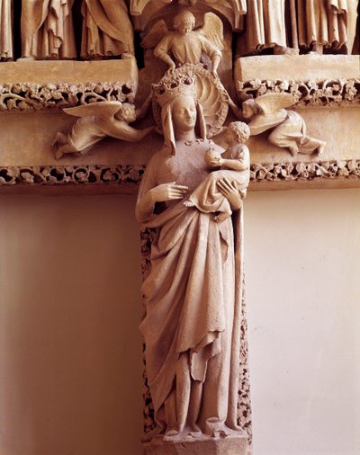 Virgin Doree Gate Söder om tvärskeppet: St. Honores port som kallas "" of the Virgin Doree"" av Unknown artist