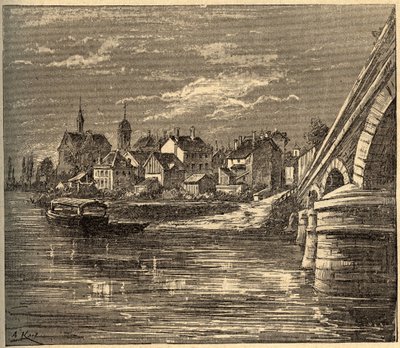 Vouziers - Ardennerna - Frankrike - gravyr i "" PATRIE" - PECTUREQUIREQUE BESKRIVNING AV FRANKRIKE I 6 BÅNDER AV LUCIEN HUARD - slutet av 1800-talet av Unknown artist