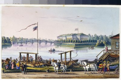 Utsikt över palatset på Kamenny Island i Sankt Petersburg (Album av Marie Taglioni av Unknown artist