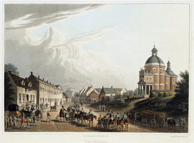 Waterloo: konvoj av franska kanoner tillbaka från fronten, 24 juli av Unknown artist